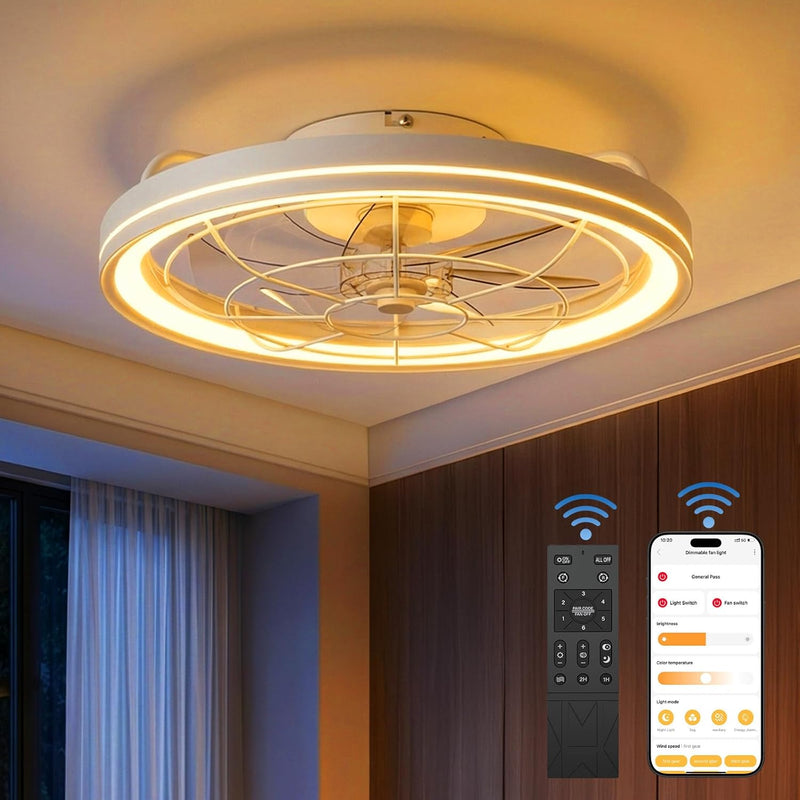 50CM Ceiling Fans with Lights and Remote Protective