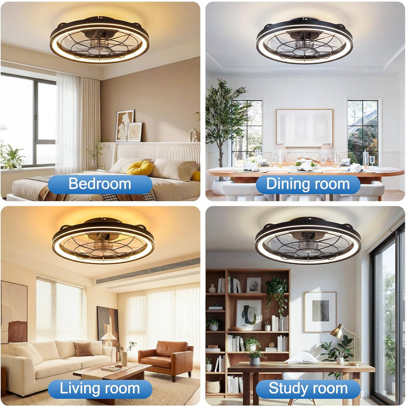 50CM Ceiling Fans with Lights and Remote Protective
