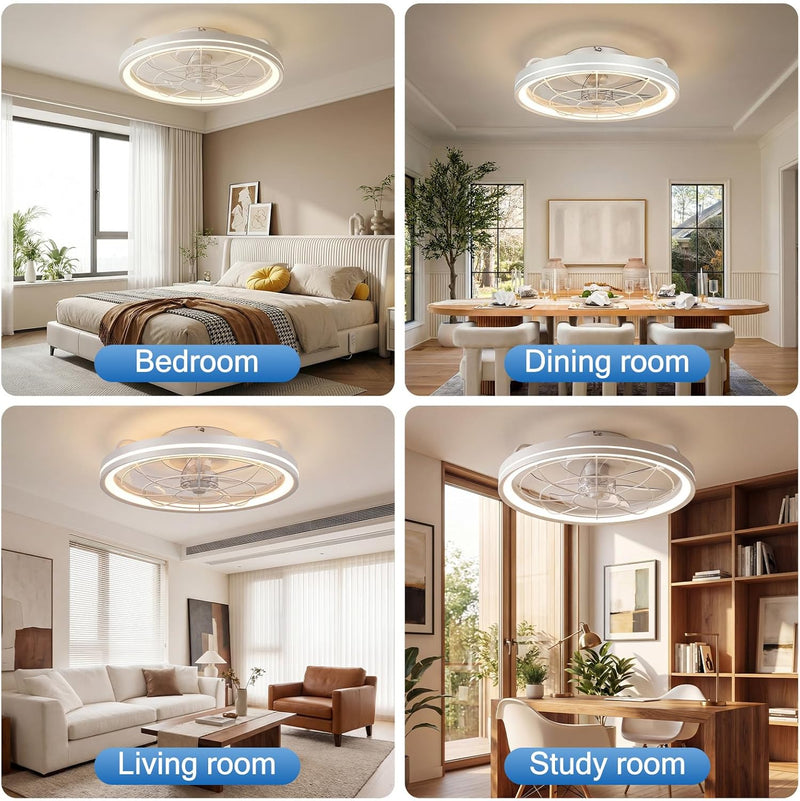 50CM Ceiling Fans with Lights and Remote Protective