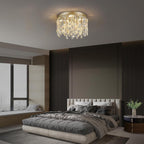 50CM Crystal Chandelier Modern Flush Mount Ceiling Light