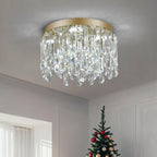 50CM Crystal Chandelier Modern Flush Mount Ceiling Light