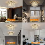 50CM Crystal Chandelier Modern Flush Mount Ceiling Light