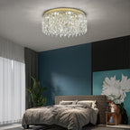 50CM Crystal Chandelier Modern Flush Mount Ceiling Light