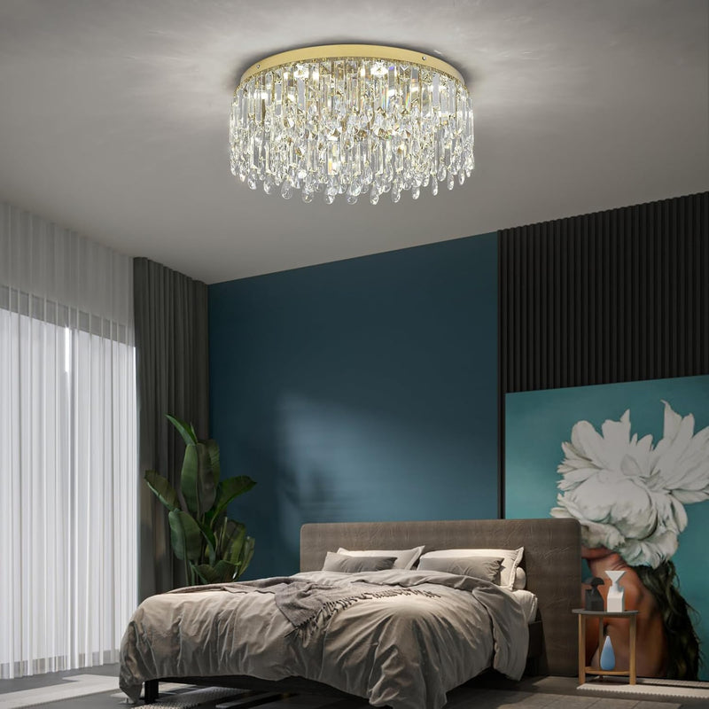 50CM Crystal Chandelier Living Room Ceiling Light Fixture