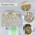 50CM Crystal Chandelier Modern Flush Mount Ceiling Light