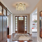 50CM Crystal Chandelier Modern Flush Mount Ceiling Light