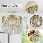50CM Crystal Chandelier Modern Flush Mount Ceiling Light