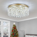 50CM Crystal Chandelier Modern Flush Mount Ceiling Light