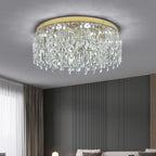 50CM Crystal Chandelier Modern Flush Mount Ceiling Light