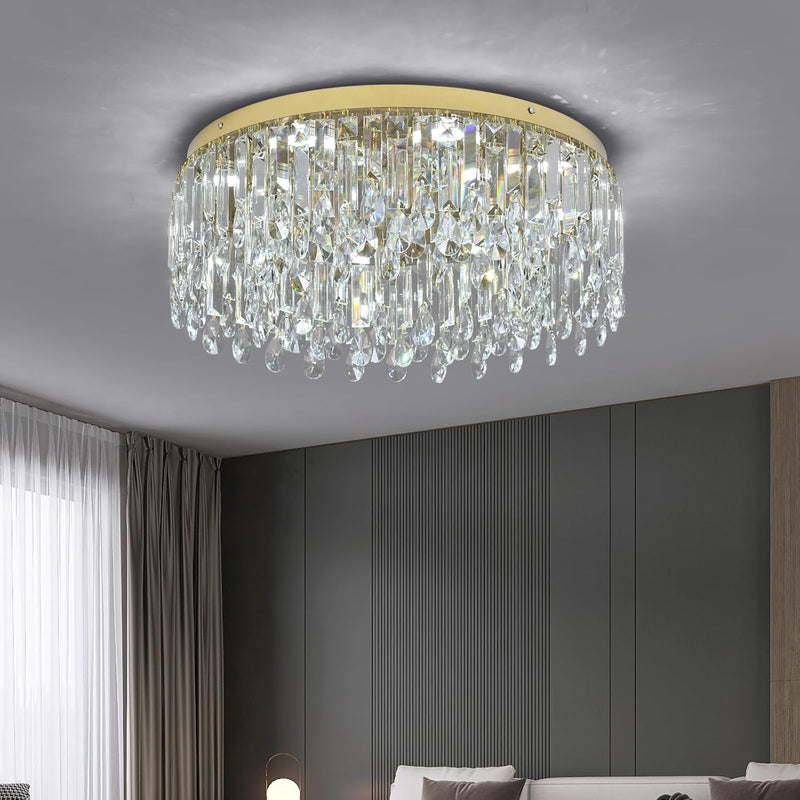 50CM Crystal Chandelier Living Room Ceiling Light Fixture