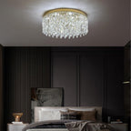 50CM Crystal Chandelier Modern Flush Mount Ceiling Light