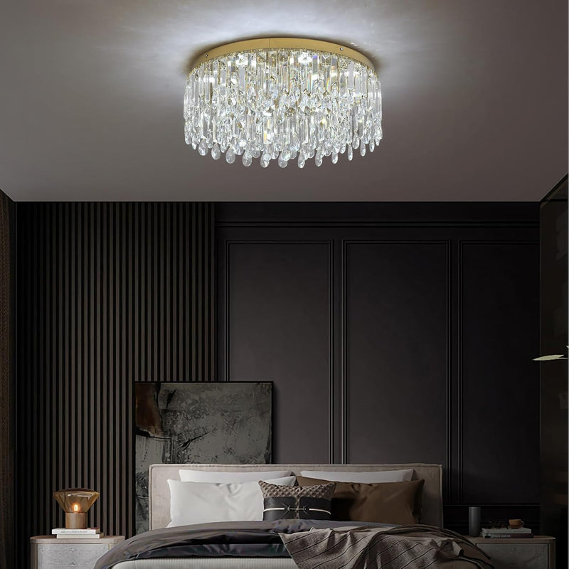 50CM Crystal Chandelier Living Room Ceiling Light Fixture