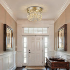 50CM Crystal Chandelier Modern Flush Mount Ceiling Light