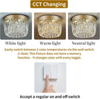 50CM Crystal Chandelier Modern Flush Mount Ceiling Light