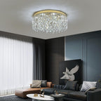50CM Crystal Chandelier Modern Flush Mount Ceiling Light