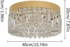 50CM Crystal LED Chandelier Modern Flush Mount Ceiling