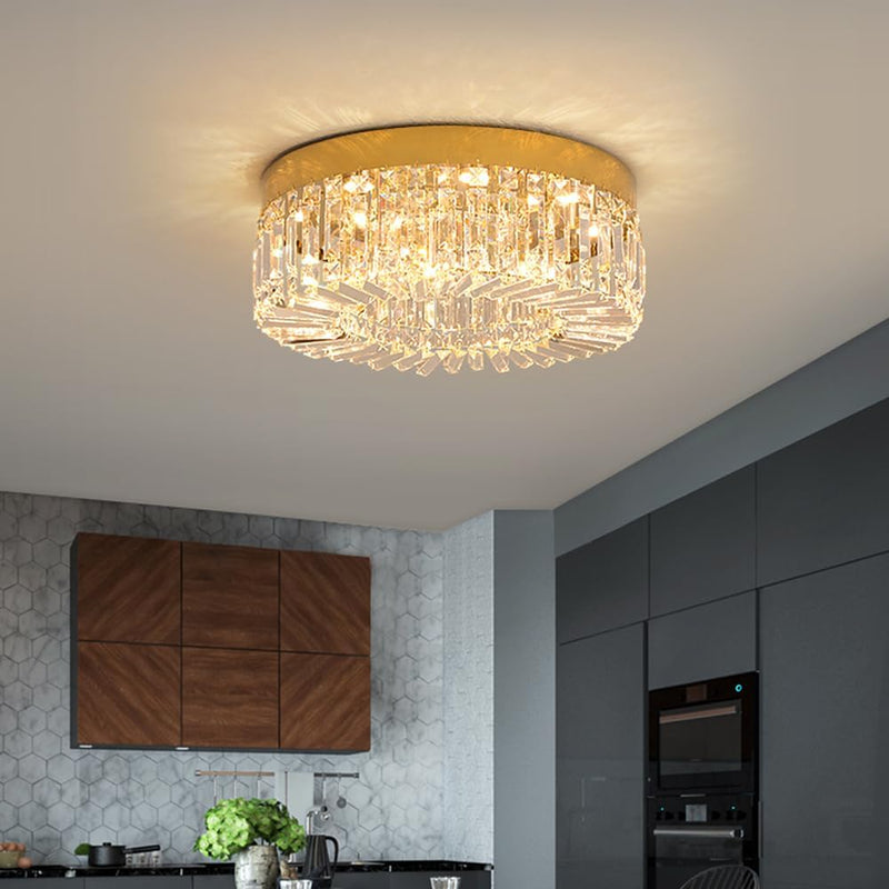 50CM Crystal LED Chandelier Modern Flush Mount Ceiling