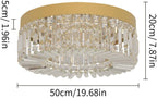 50CM Crystal LED Chandelier Modern Flush Mount Ceiling