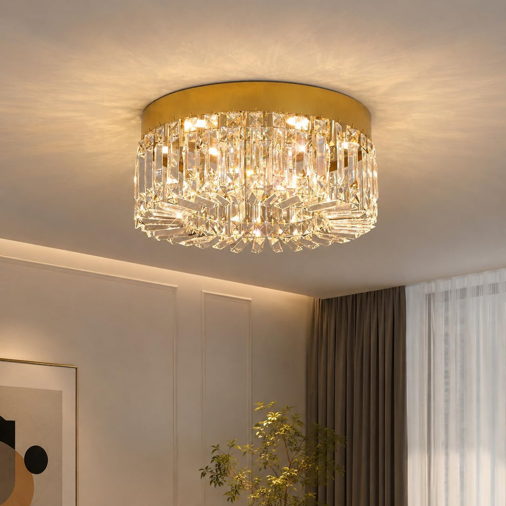 50CM Crystal LED Chandelier Modern Flush Mount Ceiling