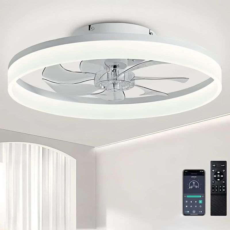 50CM Modern Ceiling Fans with Lights Reversible Remote