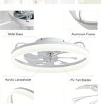 50CM Modern Ceiling Fans with Lights Reversible Remote