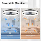 50CM Modern Ceiling Fans with Lights Reversible Remote