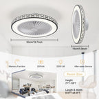 50CM Reversible Ceiling Fans with Lights and Remote