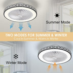 50CM Reversible Ceiling Fans with Lights and Remote