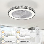 50CM Reversible Ceiling Fans with Lights and Remote