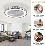 50CM Reversible Ceiling Fans with Lights and Remote
