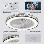 50CM Reversible Ceiling Fans with Lights and Remote