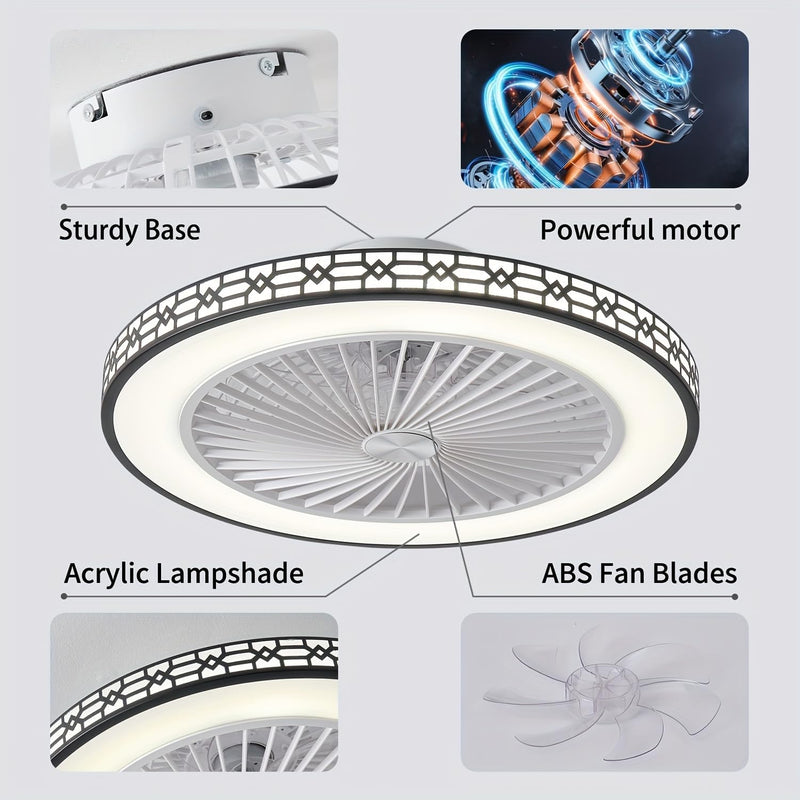 50CM Reversible Ceiling Fans with Lights and Remote