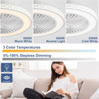 50CM Reversible Ceiling Fans with Lights and Remote