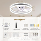 50CM Smart LED Ceiling Fan with Light