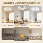 50CM Smart LED Ceiling Fan with Light