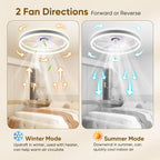 50CM Smart LED Ceiling Fan with Light