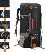 50L 60L 70L Lightweight Hiking Backpack Foldable -Functional