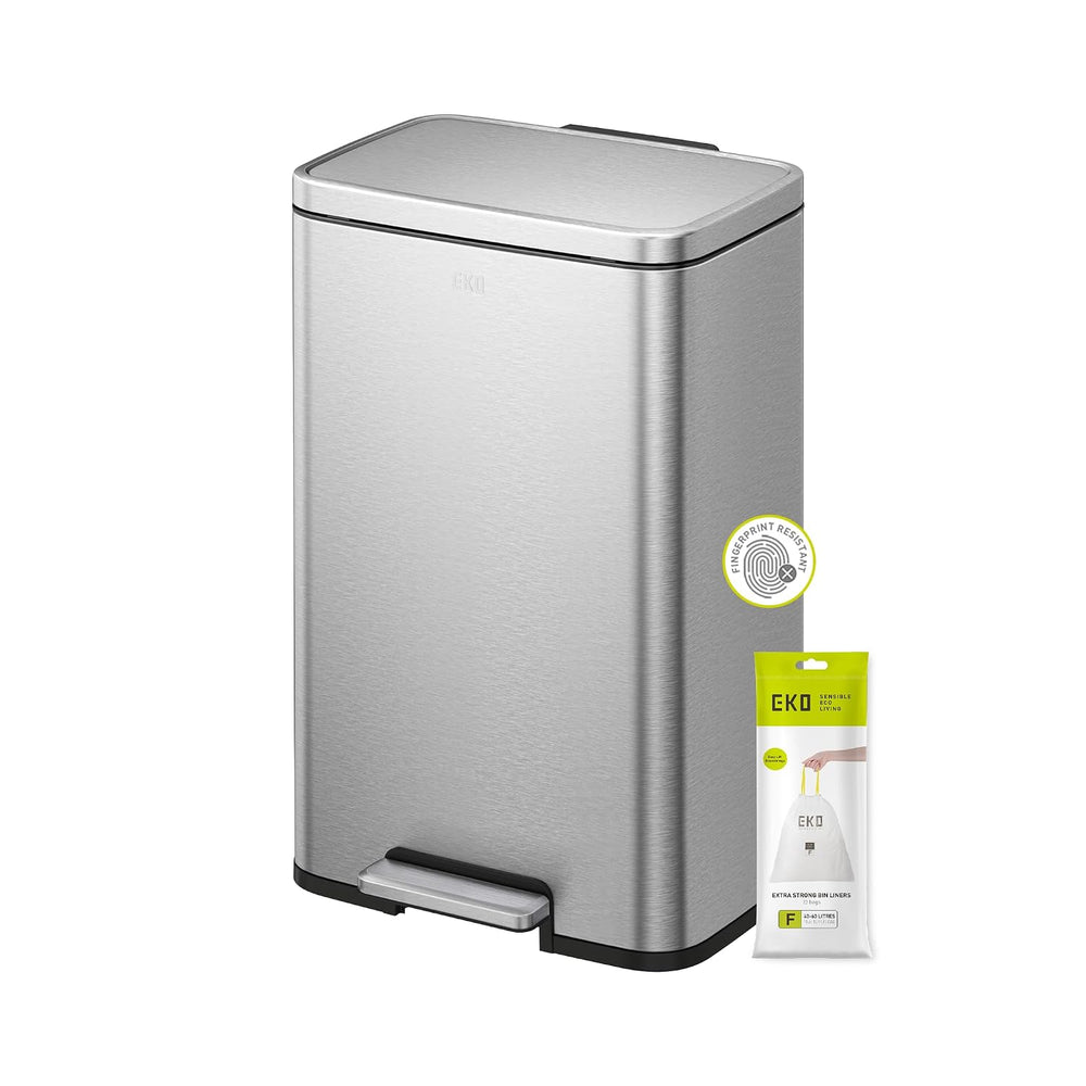 50L Kitchen Pedal Bin Soft Close Stay-Open Lid