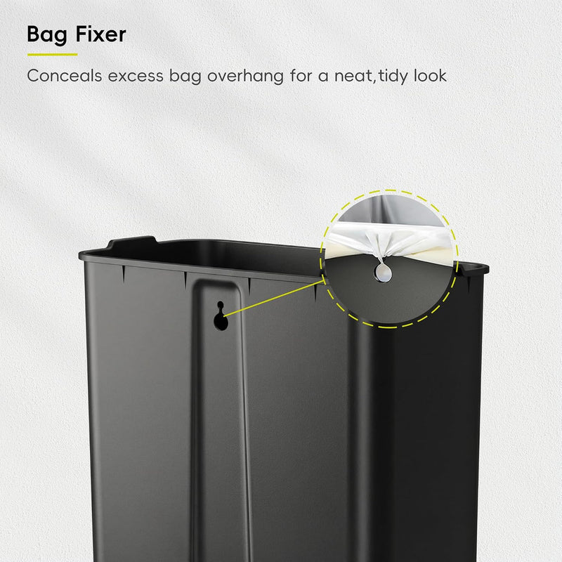 50L Kitchen Pedal Bin Soft Close Stay-Open Lid
