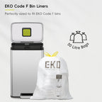 50L Kitchen Pedal Bin Soft Close Stay-Open Lid