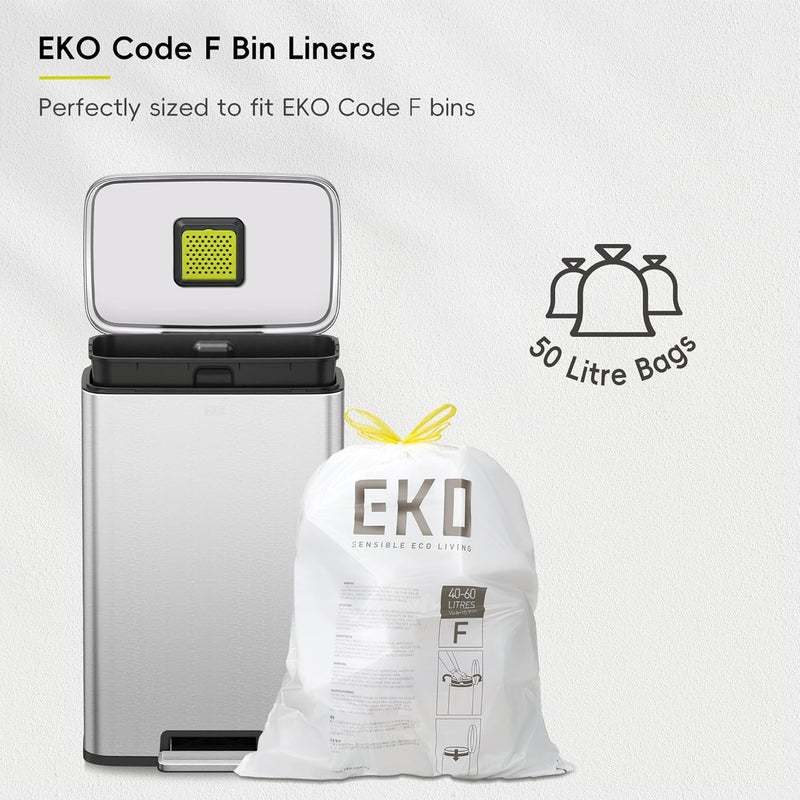 50L Kitchen Pedal Bin Soft Close Stay-Open Lid