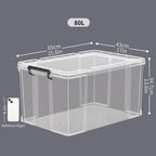 50lx3 Heavy-Duty Storage Boxes Plastic Stackable Box (3Pack)