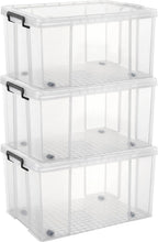 50lx3 Heavy-Duty Storage Boxes Plastic Stackable Box (3Pack)