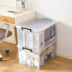 50lx3 Heavy-Duty Storage Boxes Plastic Stackable Box (3Pack)