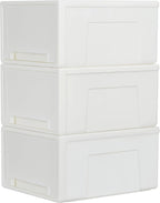 50lx3 Plastic Storage Drawers Unit Office Desk Organisers (3 Pack)