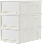 50lx3 Plastic Storage Drawers Unit Office Desk Organisers (3 Pack)