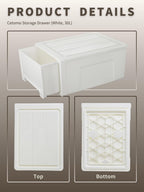 50lx3 Plastic Storage Drawers Unit Office Desk Organisers (3 Pack)