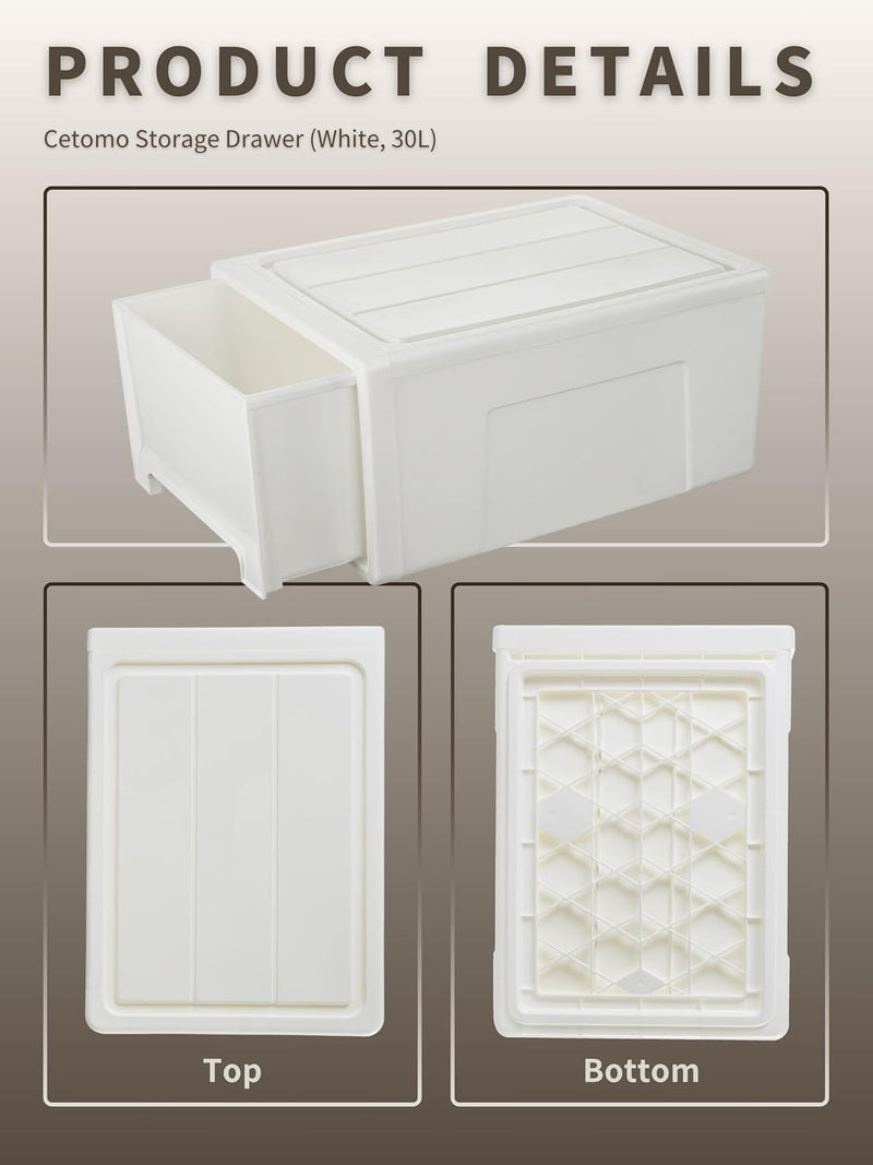 50lx3 Plastic Storage Drawers Unit Office Desk Organisers (3 Pack)