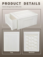 50lx3 Plastic Storage Drawers Unit Office Desk Organisers (3 Pack)