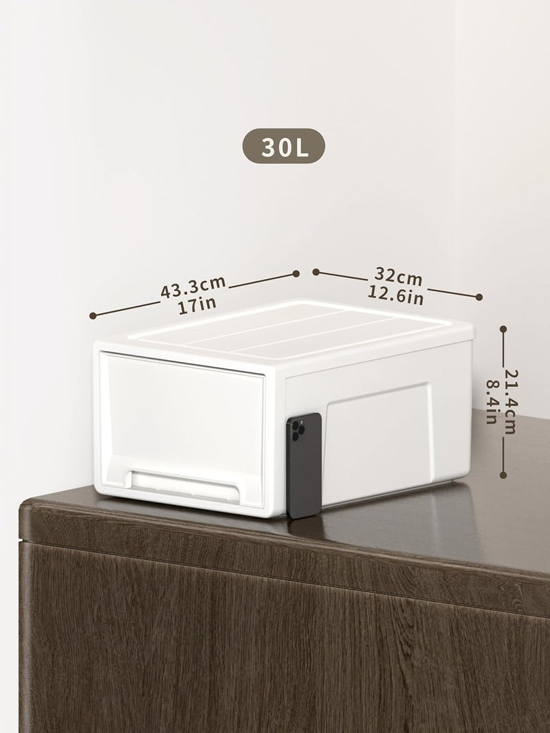 50lx3 Plastic Storage Drawers Unit Office Desk Organisers (3 Pack)